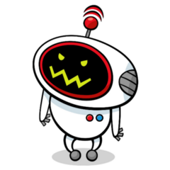 Angry Robot Or Droid Sticker