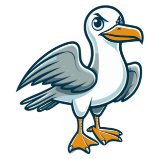 Angry Seagull Sticker