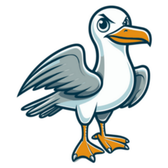 Angry Seagull Sticker
