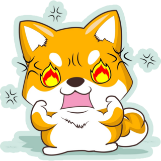 Angry Shiba Inu Sticker