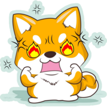 Angry Shiba Inu Sticker