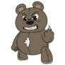 Angry Teddy Bear With Middle Finger Sticker