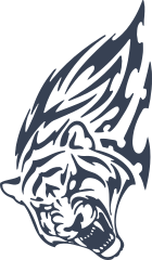 Angry Tiger Illustration Sticker