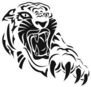 Angry Tiger with Claws Sticker