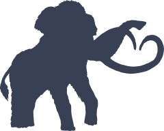 Angry Woolly Mammoth Dinosaur Sticker