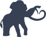 Angry Woolly Mammoth Dinosaur Sticker