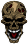 Angry Zombie Skull Sticker