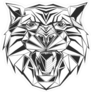 Angular Tiger Head Sticker