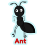 Animal Ant Playing Card For Kids Sticker