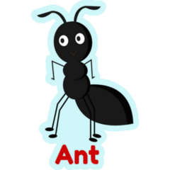 Animal Ant Playing Card For Kids Sticker