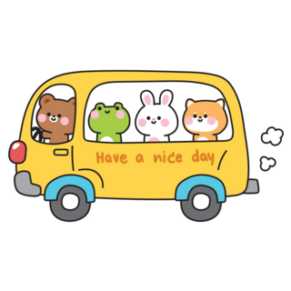 Animal Bus Shiba Sticker