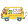 Animal Bus Shiba Sticker