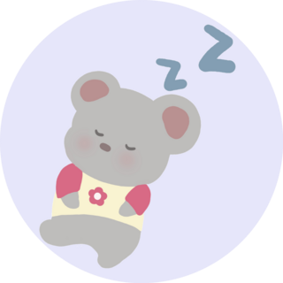 Animal Friends Mouse Sleeping Sticker