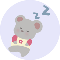 Animal Friends Mouse Sleeping Sticker