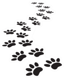 Animal Paw Prints Track Sticker