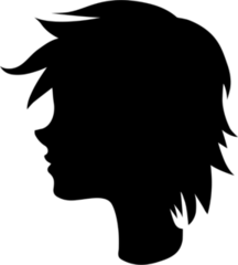 Anime Character With Short Hair Sticker