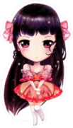 Anime Girl In Red Dress Sticker