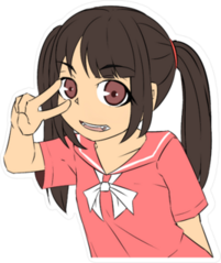 Anime Girl In Red Uniform Sticker