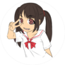 Anime Girl In White Uniform Sticker