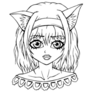 Anime Girl With Big Eyes And Cat Ears sticker