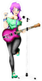 Anime Guitar Girl Sticker