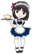Anime Maid Cafe Girl Sticker