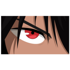 Anime Manga Face With Red Eyes