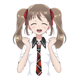 Anime manga School girl in uniform sticker