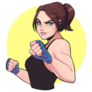 anime Sporty boxing Girl sticker