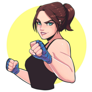 anime Sporty boxing Girl sticker