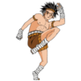anime Thai Boxing Warrior Sticker
