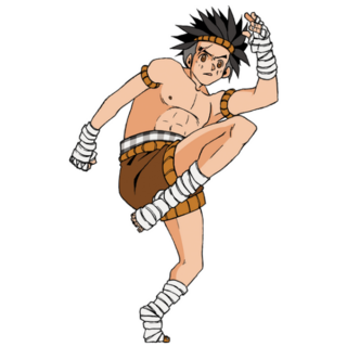 anime Thai Boxing Warrior Sticker