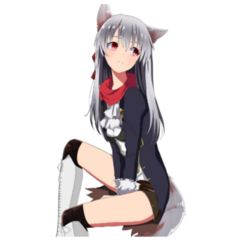 Anime Wolf-girl sticker