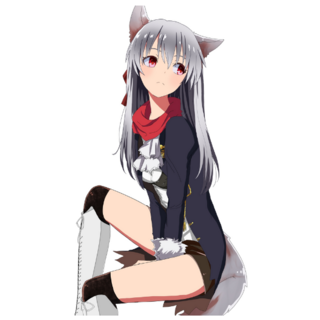 Anime Wolf-girl sticker