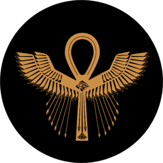 Ankh Key Of Life With Pharaonic Wings Sticker