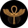 Ankh Key Of Life With Pharaonic Wings Sticker