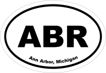 Ann Arbor, Michigan Oval Stickers
