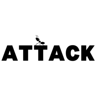 Ant Attack Lettering Sticker