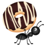 Ant Carrying Donut Sticker