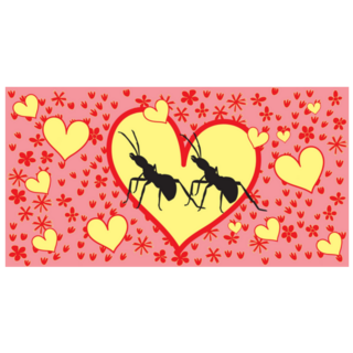 Ant Love Card Sticker