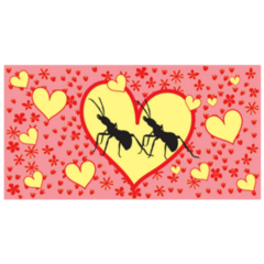 Ant Love Card Sticker