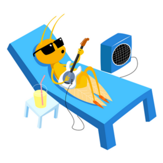 Ant Tanning In The Sun Sticker