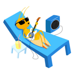 Ant Tanning In The Sun Sticker