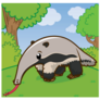 Anteater Cartoon Sticker
