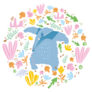 Anteater In Floral Meadow Sticker