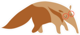 Anteater In Glasses Sticker