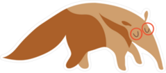 Anteater In Glasses Sticker