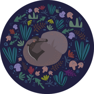 Anteater Sleeps In A Forest Glade Sticker