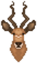 Antelope Head In Pixel Art Style Sticker