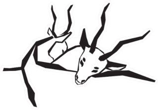 Antelopes Hugging Sticker